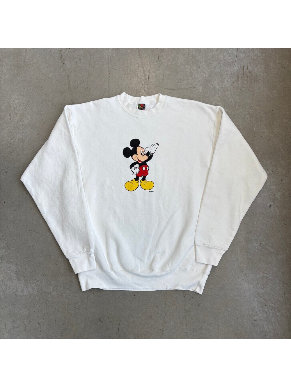 Vintage 90s Mickey Mouse Cartoon Character Sweatshirt Extra Large White